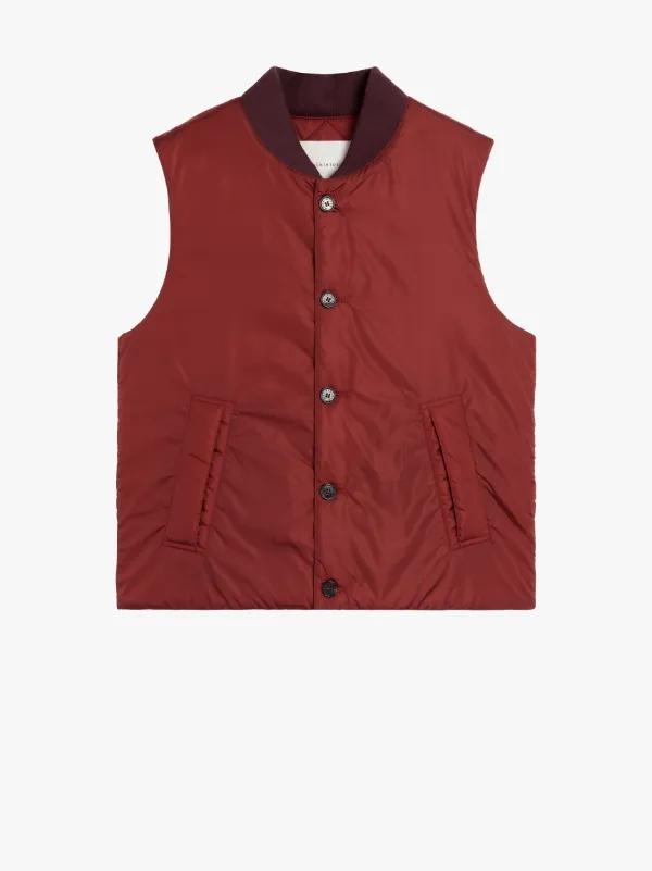 DUNDEE Brick Red Nylon Liner Vest | QC-107