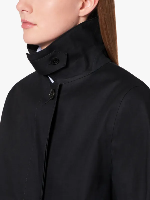 DUNKELD Black Bonded Cotton 3/4 Coat | LR-1001D