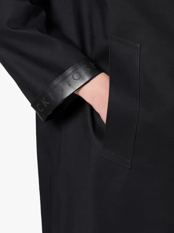 DUNKELD Black Bonded Cotton 3/4 Coat | LR-1001D