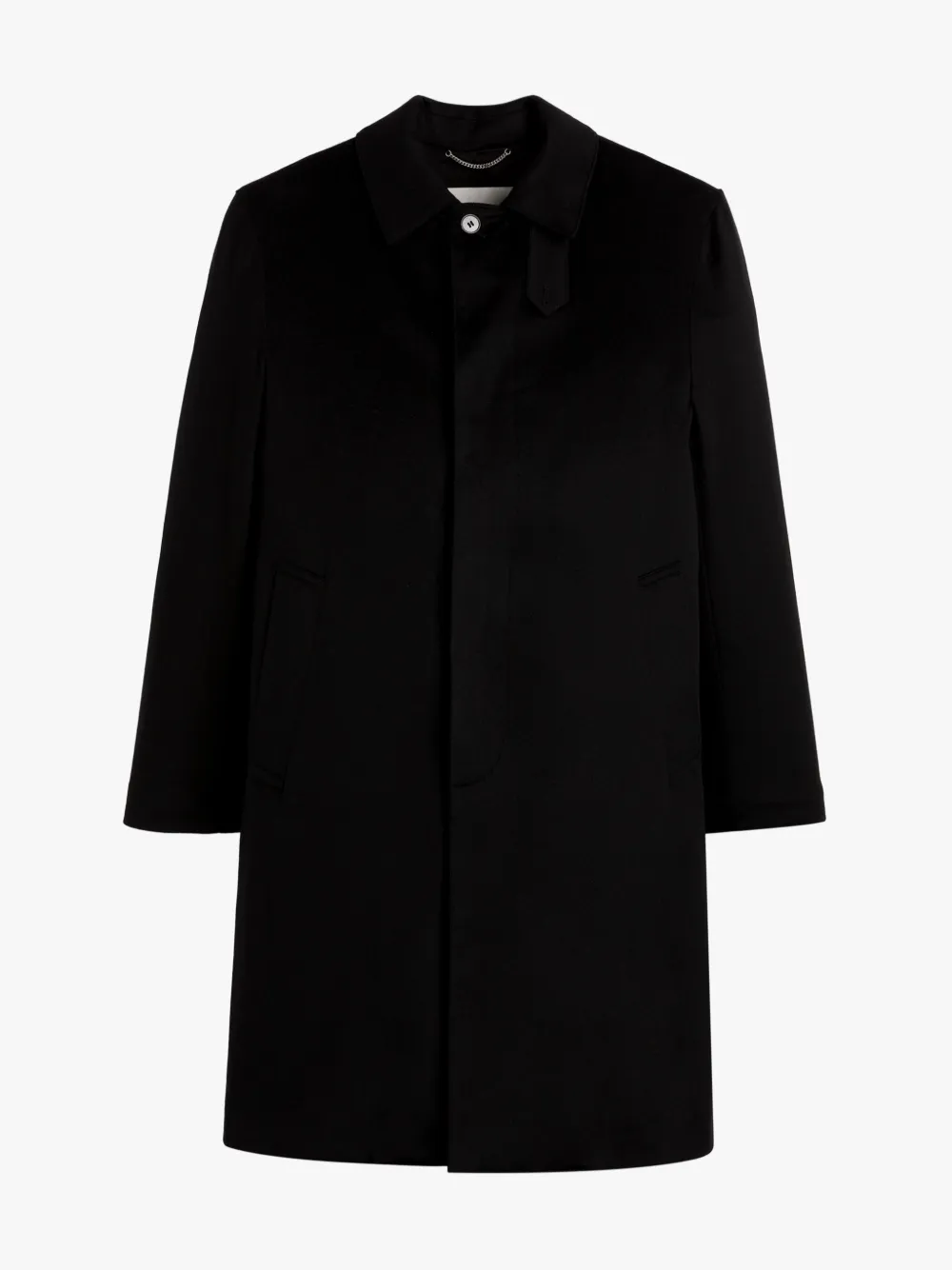 DUNKELD Black Rain System Cashmere 3/4 Coat | Mackintosh