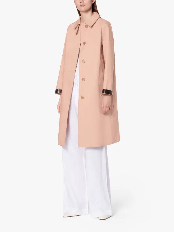 DUNKELD Dusty Pink Bonded Cotton 3/4 Coat | LR-1001D