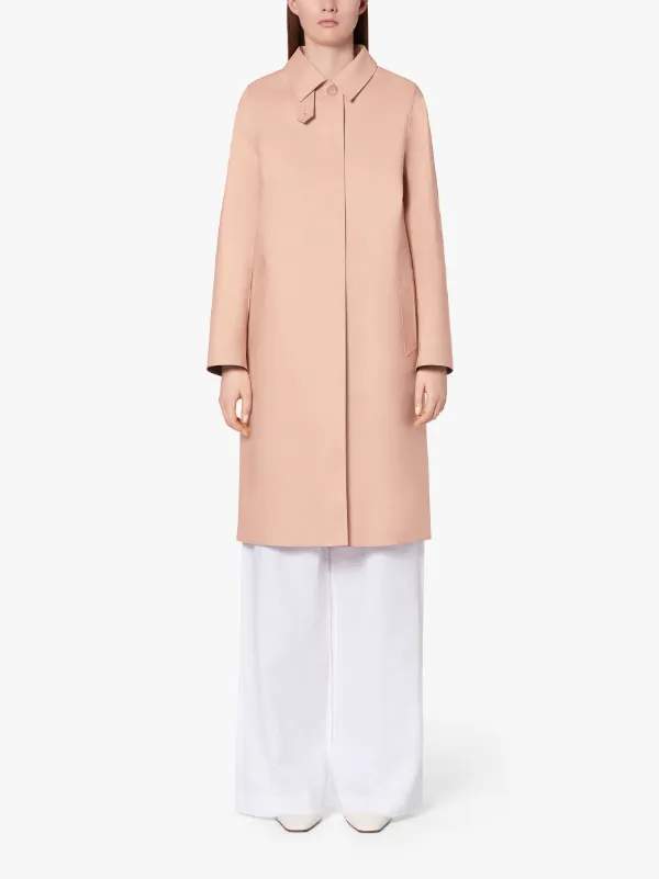 DUNKELD Dusty Pink Bonded Cotton 3/4 Coat | LR-1001D