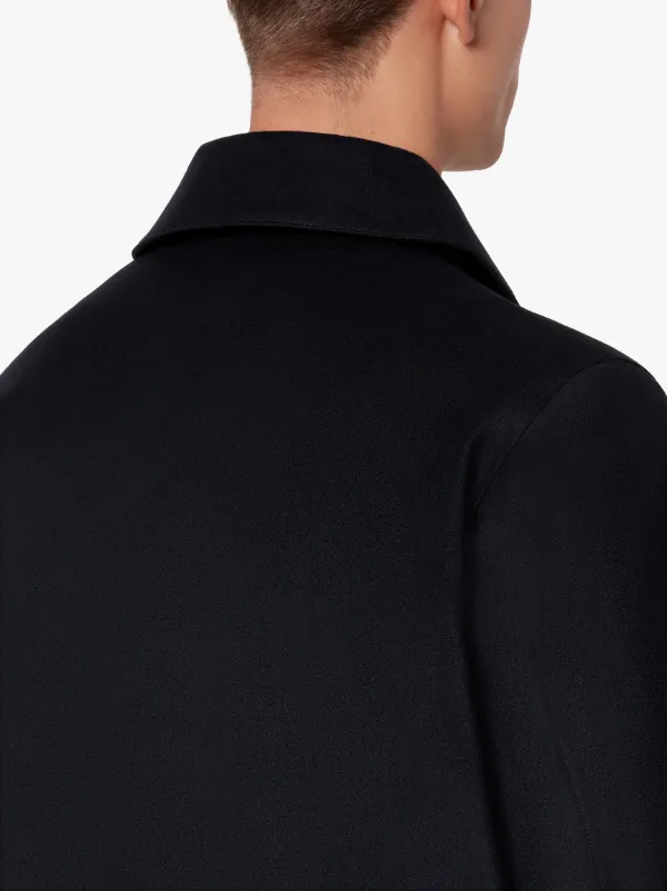 DUNKELD HOOD Black TECH Nylon Hooded Coat | GMH-1007