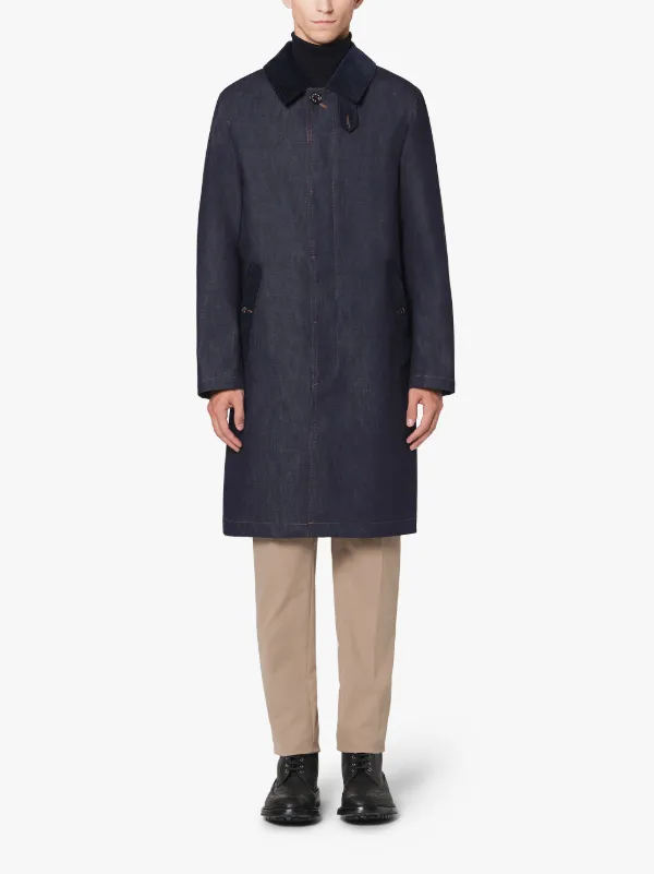 DUNKELD Indigo RAINTEC Denim 3/4 Coat | D-MC1001BS