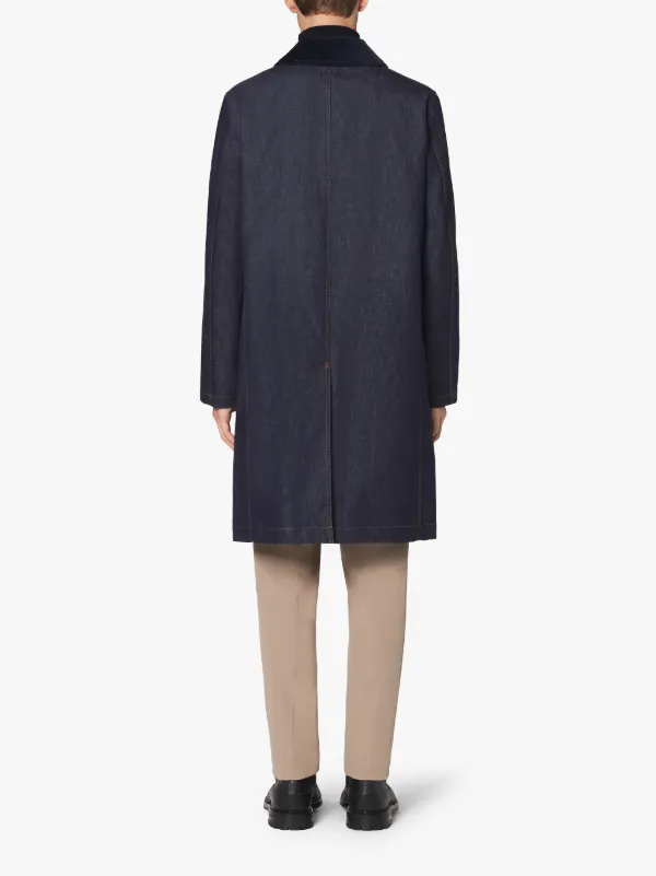 DUNKELD Indigo RAINTEC Denim 3/4 Coat | D-MC1001BS