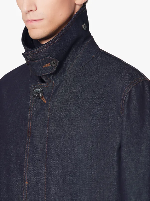 DUNKELD Indigo RAINTEC Denim 3/4 Coat | D-MC1001BS