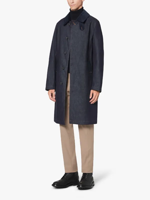 DUNKELD Indigo RAINTEC Denim 3/4 Coat | D-MC1001BS