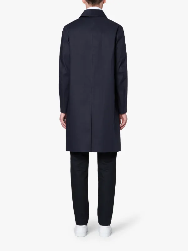 DUNKELD Navy Bonded Cotton 3/4 Coat | GR-1001D