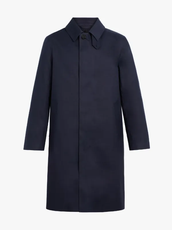 Dunkeld Navy Bonded Cotton 3 4 Coat Gr 1001d Mackintosh