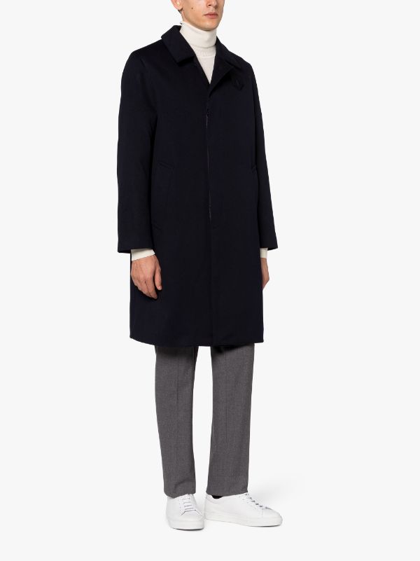 DUNKELD Navy Rain System Wool 3/4 Coat