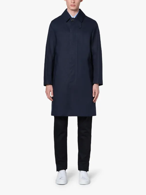 DUNKELD Navy RAINTEC Cotton 3/4 Coat | GM-1001FD