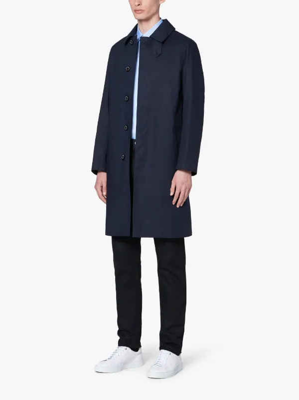 DUNKELD Navy RAINTEC Cotton 3/4 Coat | GM-1001FD