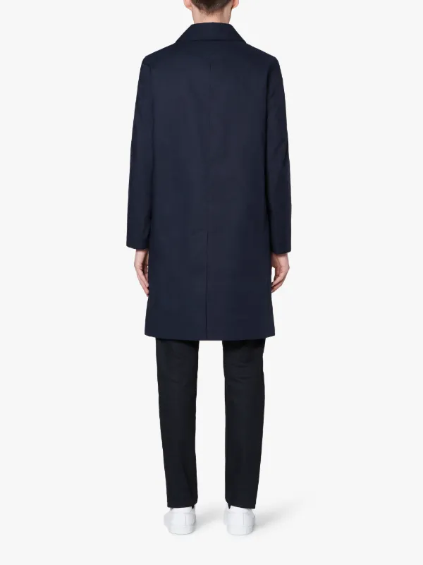 DUNKELD Navy RAINTEC Cotton 3/4 Coat | GM-1001FD | Mackintosh