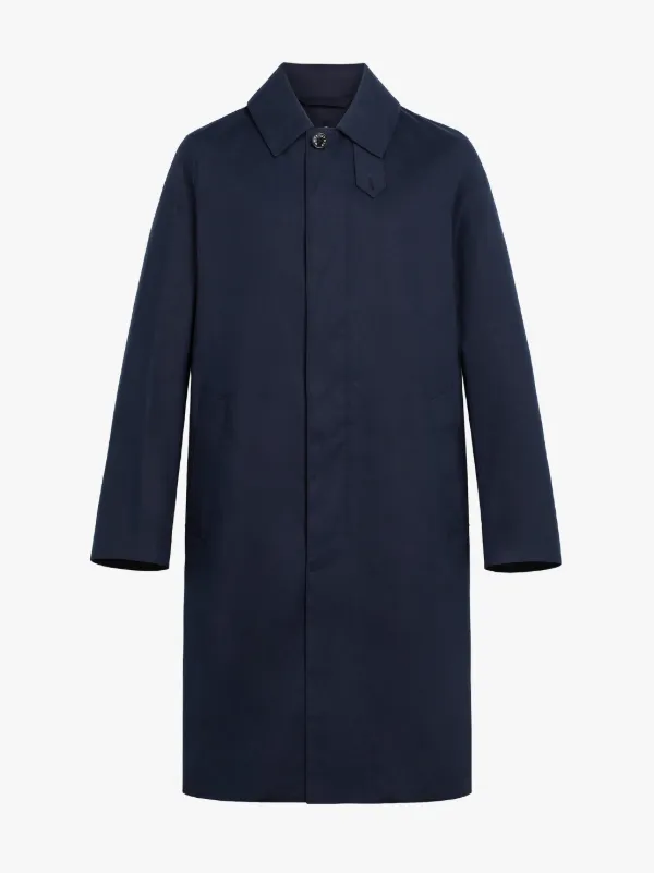 DUNKELD Navy RAINTEC Cotton 3/4 Coat | GM-1001FD