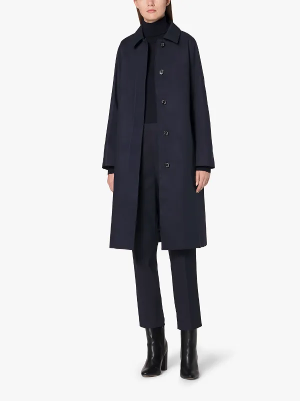 DUNKELD Navy RAINTEC Cotton 3/4 Coat | LM-1018FD