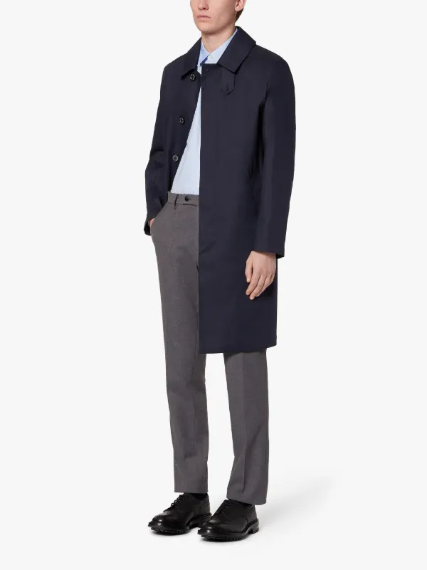 DUNKELD Navy RAINTEC Cotton Unlined 3/4 Coat | GM-1001B