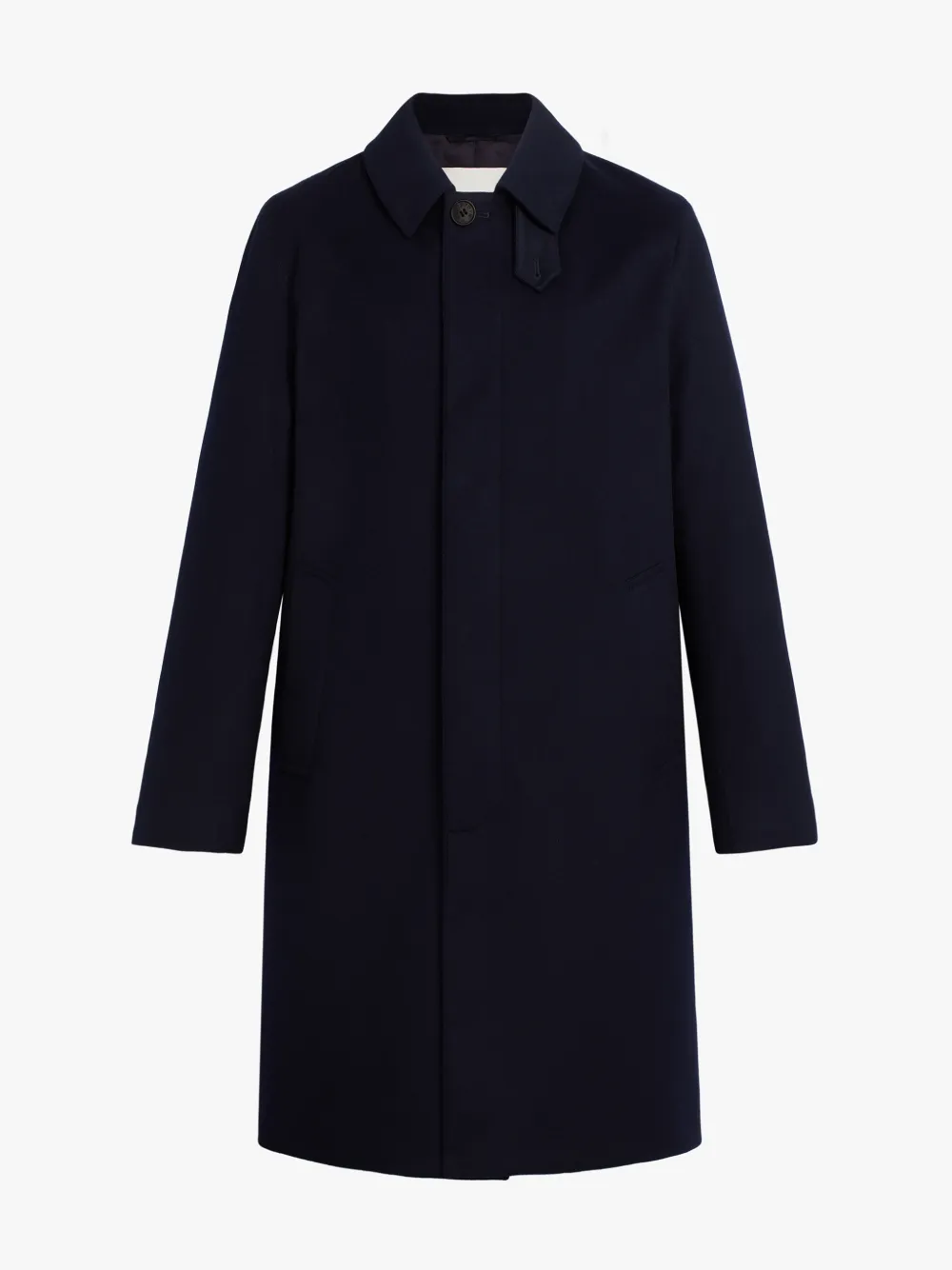 DUNKELD Navy Storm System Wool 3/4 Coat | GM-1001F | Mackintosh