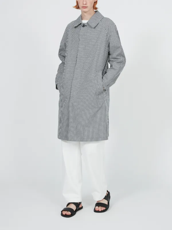 DUNKELD RAGLAN SINGLE BREASTED RAGLAN COAT GINGHAM CHECK | GM 