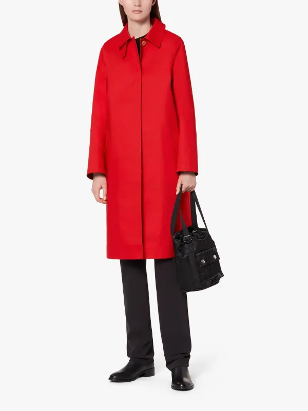 DUNKELD Red Bonded Cotton 3/4 Coat | LR-1001