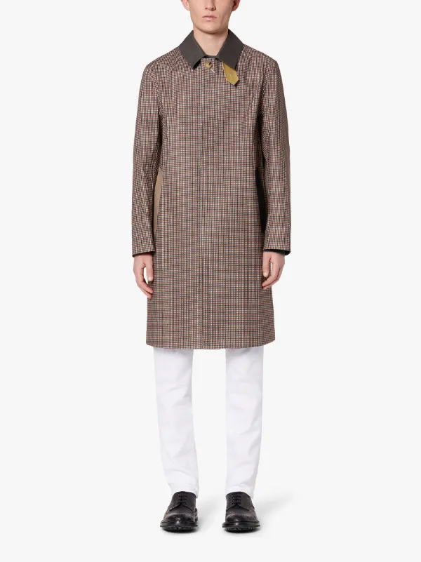 DUNKELD Shepherd Check Bonded Cotton 3/4 Coat | GR-1001