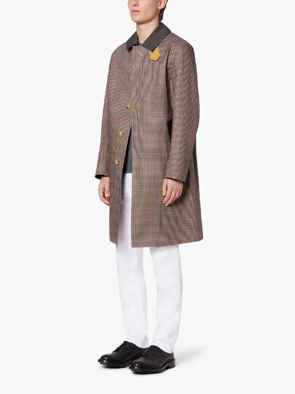 DUNKELD Shepherd Check Bonded Cotton 3/4 Coat | GR-1001