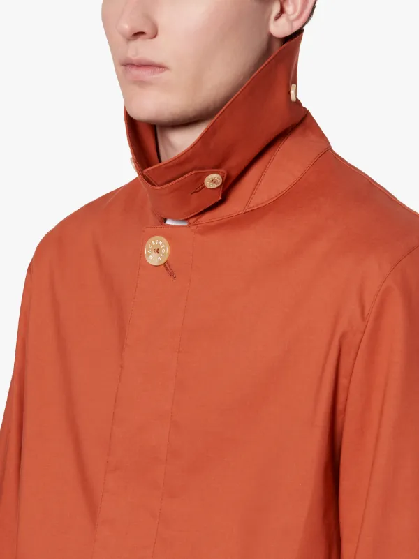 DUNOON Baked Clay RAINTEC Cotton Short Unlined Coat | GM-1002B