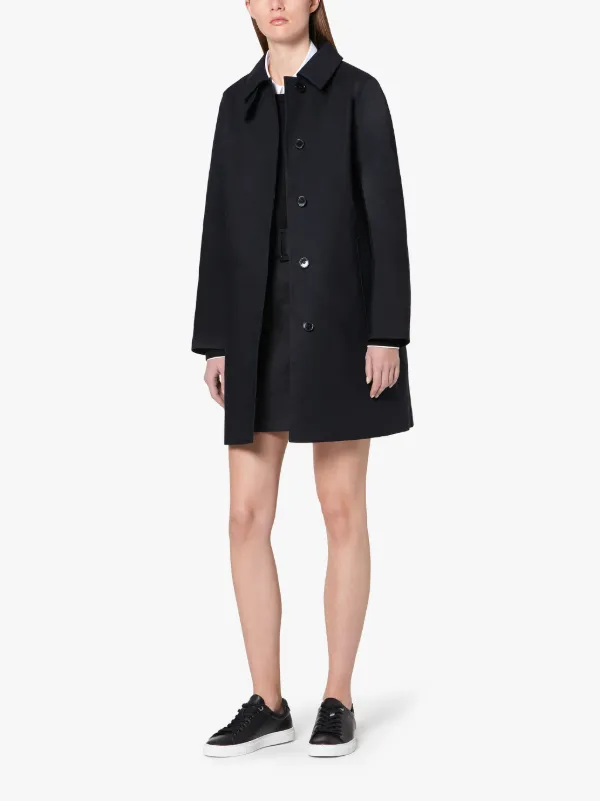 DUNOON Black Bonded Cotton Short Coat | LR-1005D
