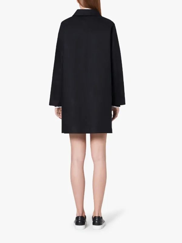 DUNOON Black Bonded Cotton Short Coat | LR-1005D
