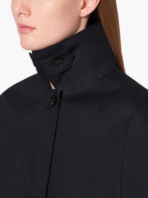 DUNOON Black Bonded Cotton Short Coat | LR-1005D