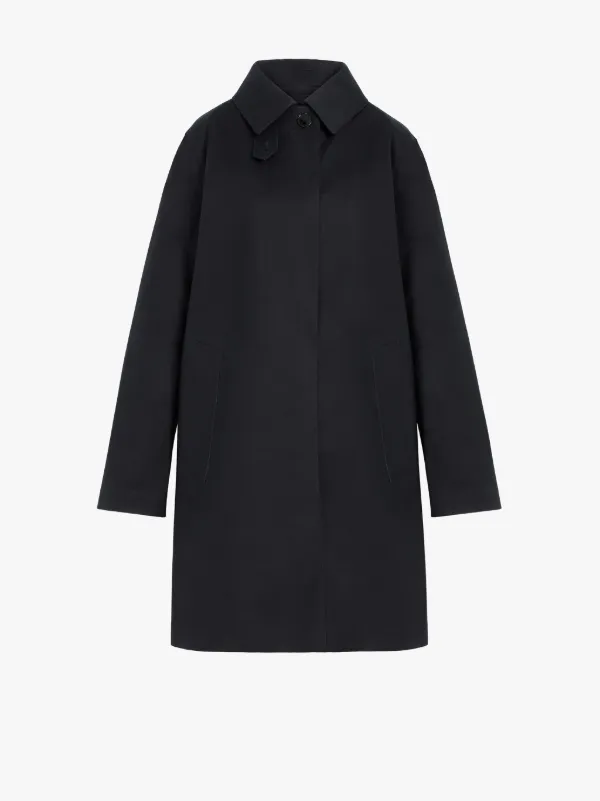 DUNOON Black Bonded Cotton Short Coat | LR-1005D