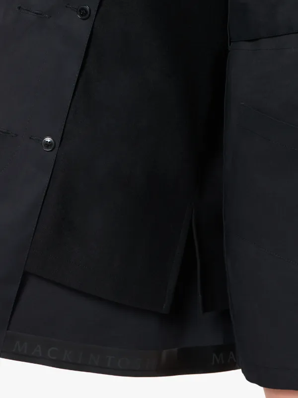 DUNOON Black Bonded Cotton Short Coat | LR-1005D