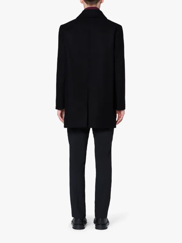 DUNOON/BT Black Wool Short Coat | GM-1002F