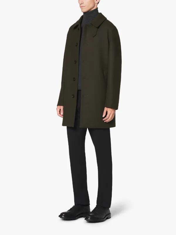 DUNOON/BT Dark Olive Wool Short Coat | GM-1002F