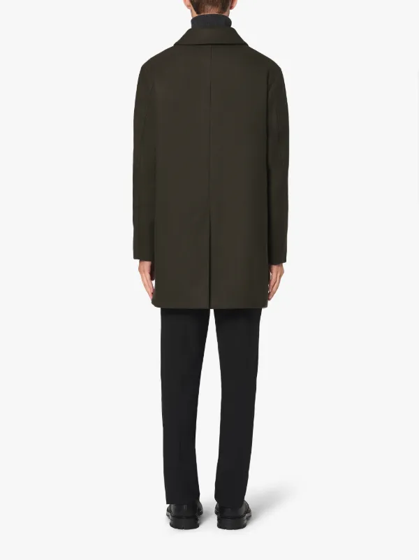 DUNOON/BT Dark Olive Wool Short Coat | GM-1002F