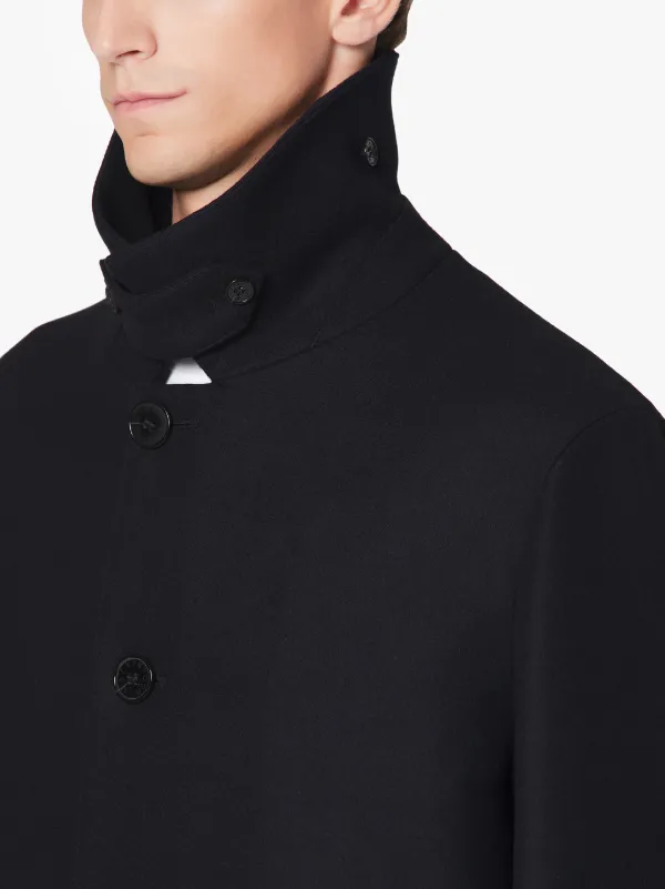 DUNOON/BT Navy Wool Short Coat | GM-1002F