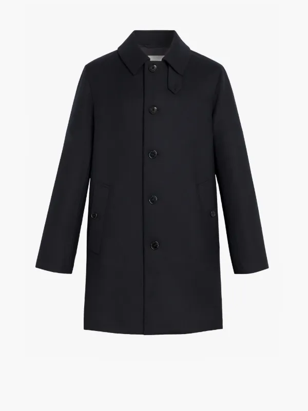 DUNOON/BT Navy Wool Short Coat | GM-1002F