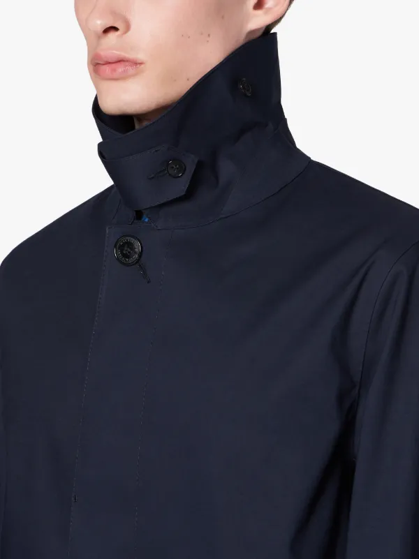 DUNOON Navy Bonded Cotton Short Coat | GR-1002D