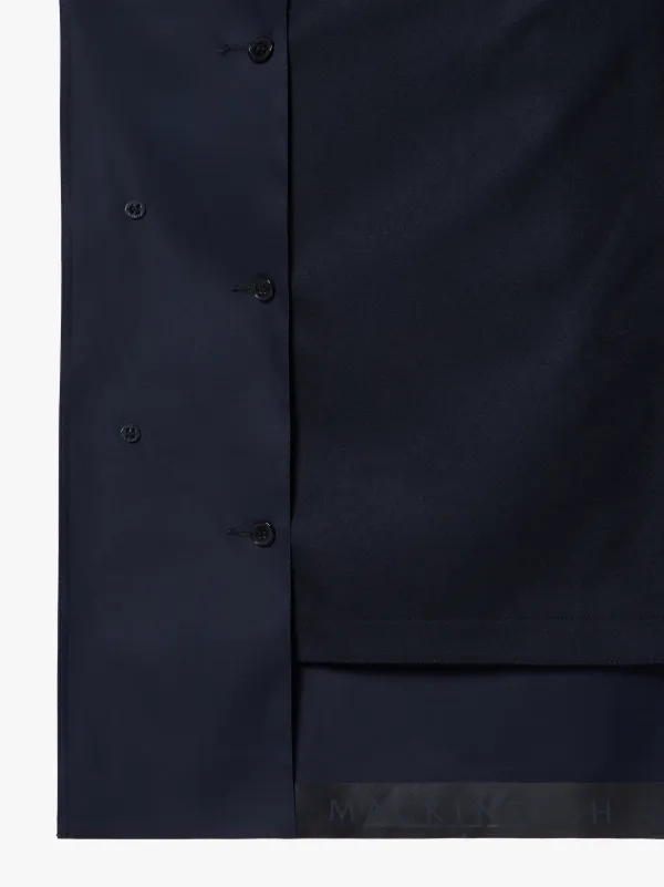 DUNOON Navy Bonded Cotton Short Coat | GR-1002D