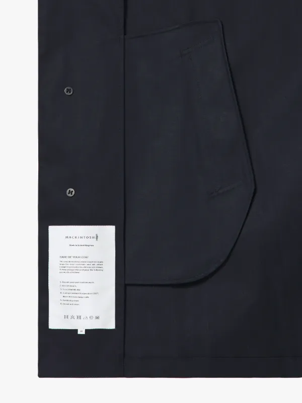 DUNOON Navy RAINTEC Cotton Short Coat | GM-1002B