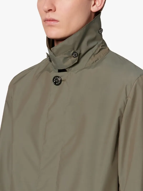 DUNOON Olive Rain System Wool Blend Unlined Short Coat | GM-1002B