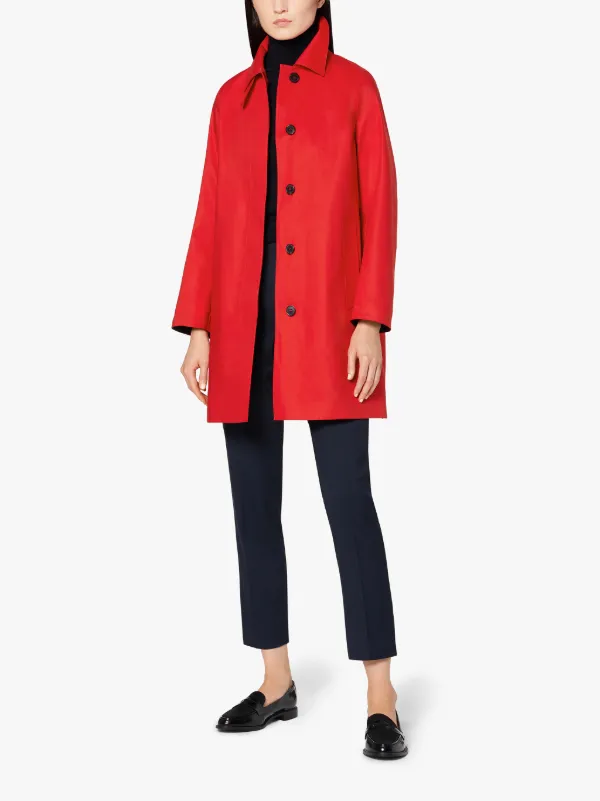 DUNOON Red Bonded Cotton Short Coat | LR-1005D