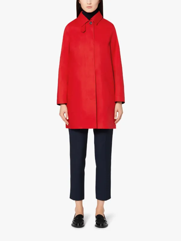 DUNOON Red Bonded Cotton Short Coat | LR-1005D