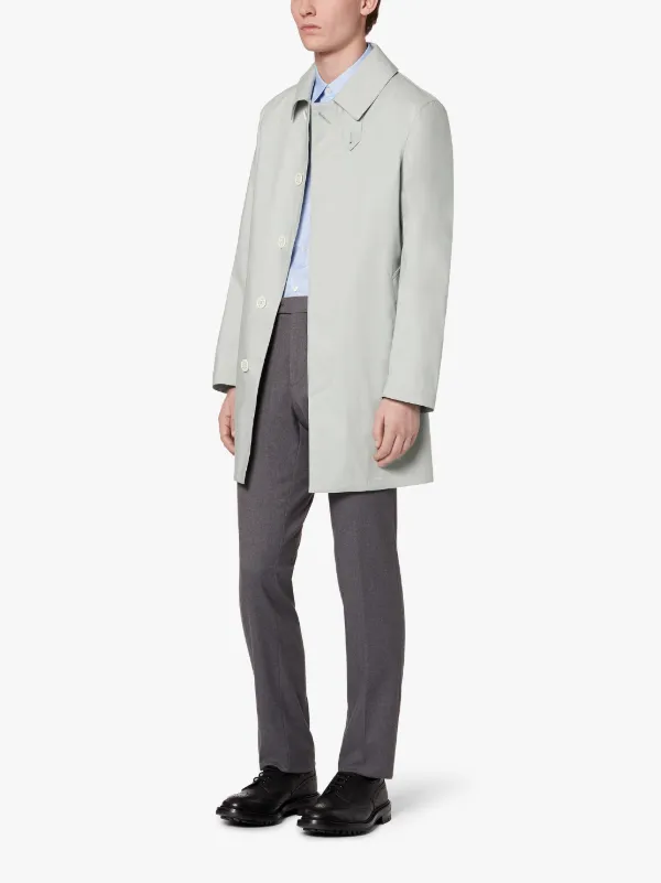 DUNOON Storm Grey RAINTEC Cotton Short Unlined Coat | GM-1002B