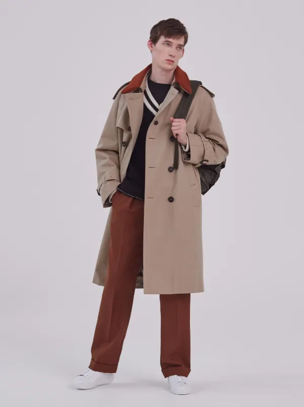 Oversized trench outlet coat mens