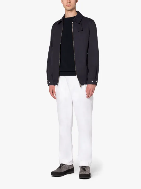 EMMANUEL Navy Gabardine Cotton Jacket