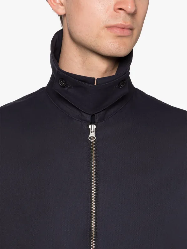 EMMANUEL Navy Gabardine Cotton Jacket