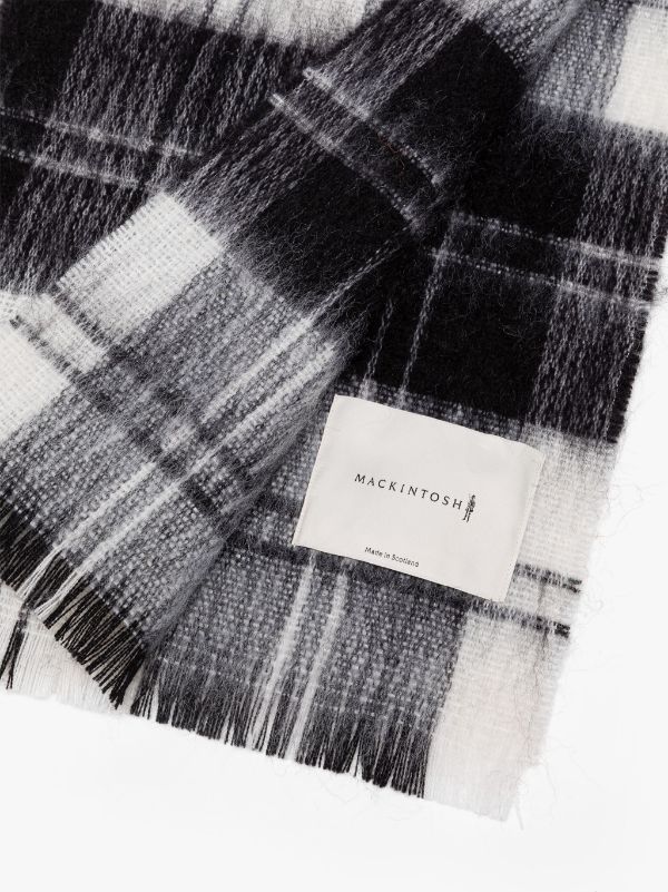 Erskine Black & White Mohair Scarf