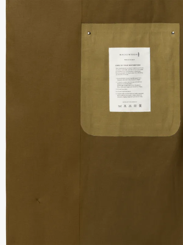 EVANTON Olive Bonded Cotton Despatch Trench Coat | GR-1027