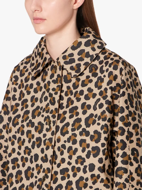 FAIRLIE Leopard Print Bonded Cotton Coat | LR-079