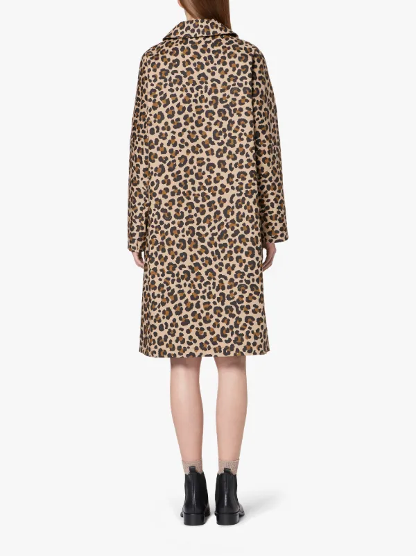 FAIRLIE Leopard Print Bonded Cotton Coat | LR-079 | Mackintosh